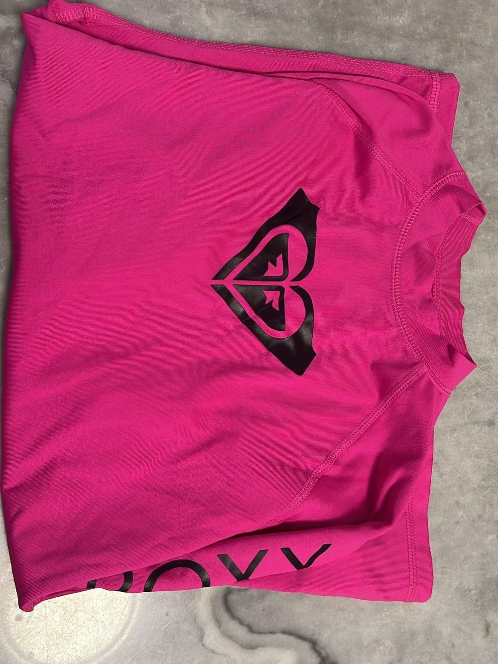 Roxy Hot Pink Logo Rash Guard
